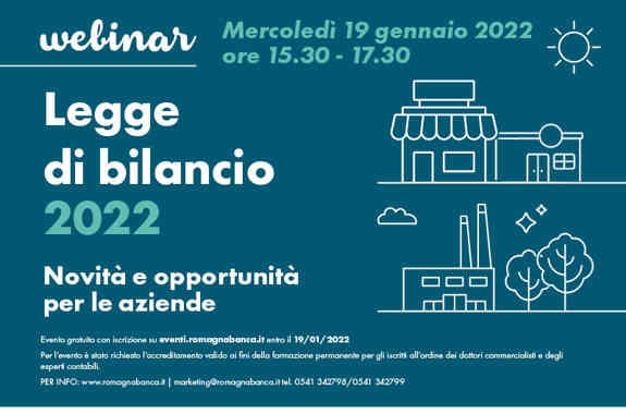 Webinar Legge di Bilancio 2022