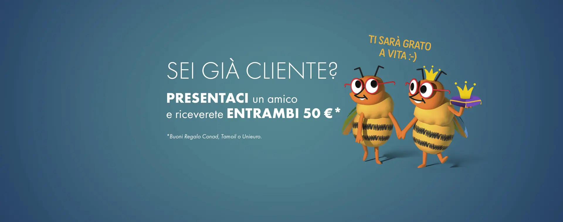 Puoi presentare fino a dieci amici, per raggiungere il valore mas